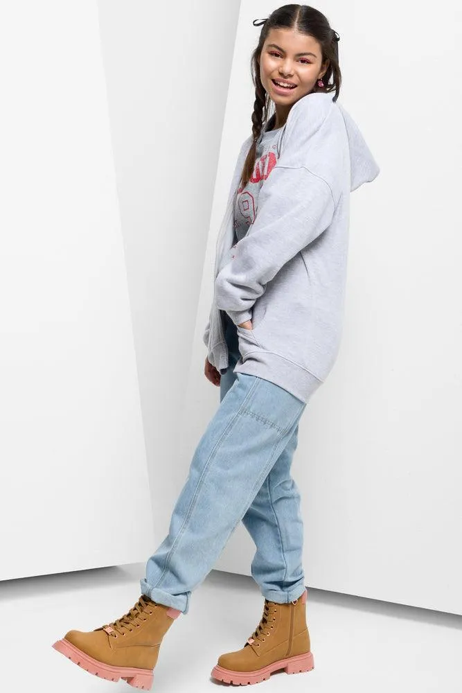 Hooded Zip Through Tracktop Grey