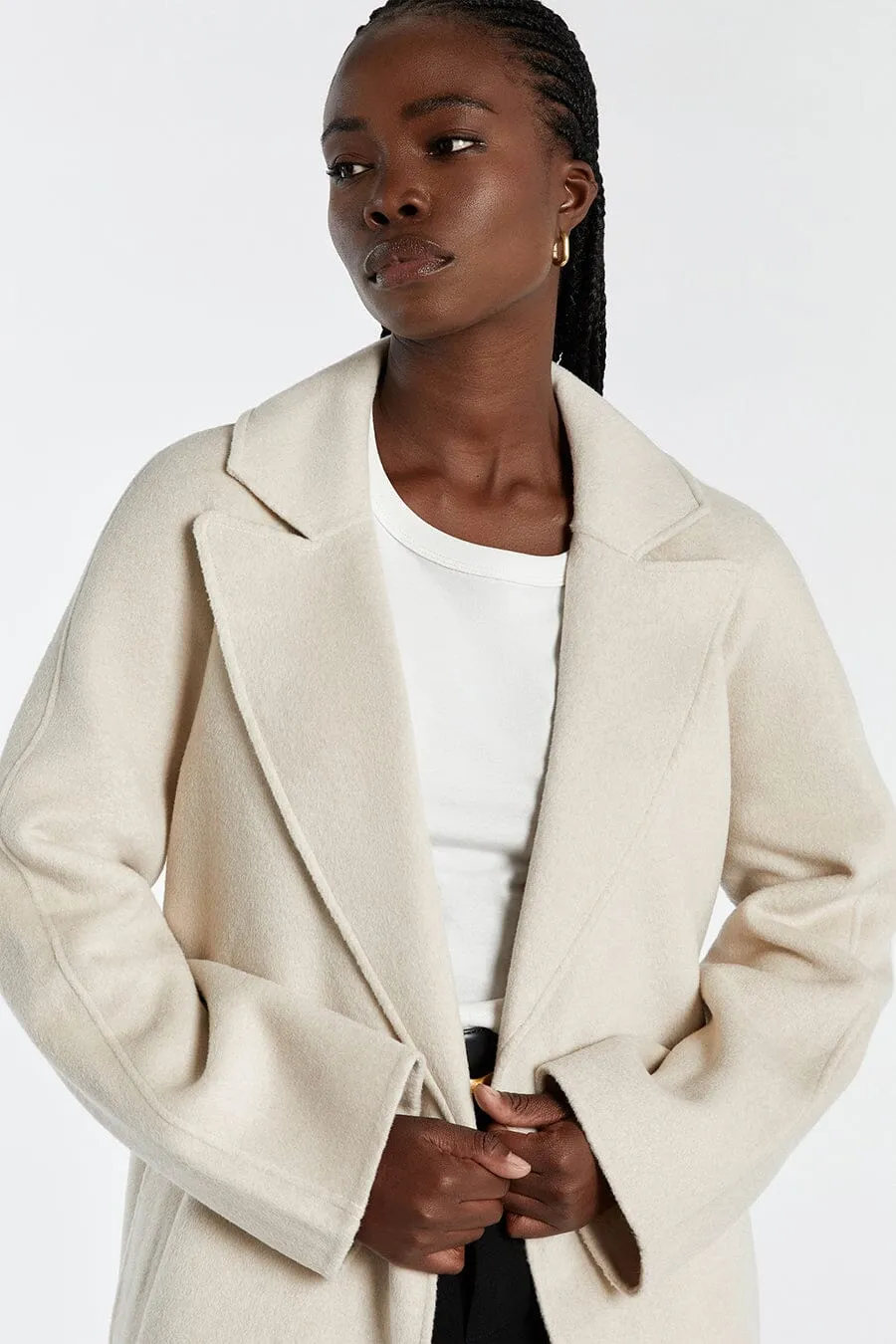 MATILDA BONE WOOL FELT COAT
