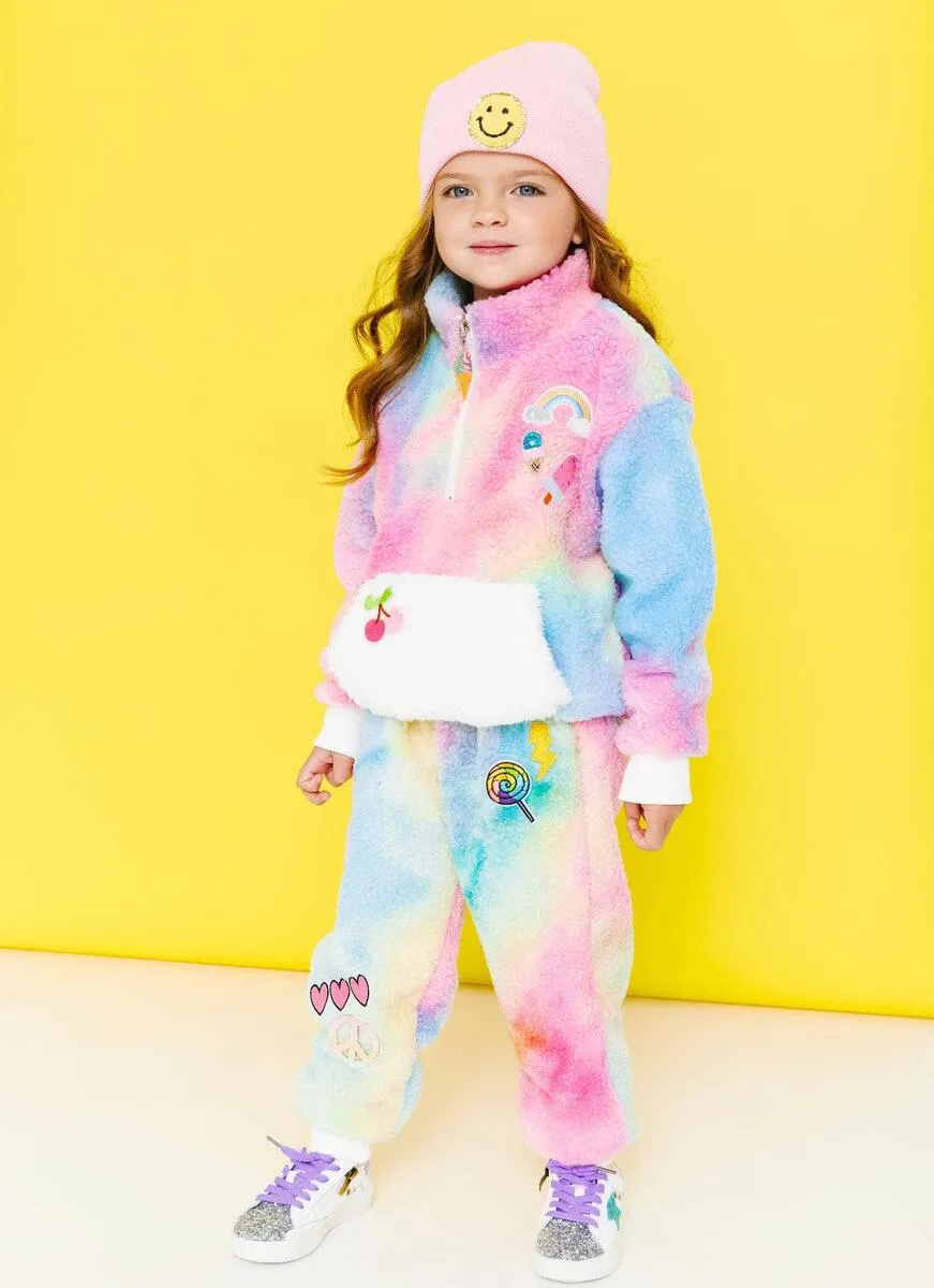 Tie Dye Fleece Patches Set