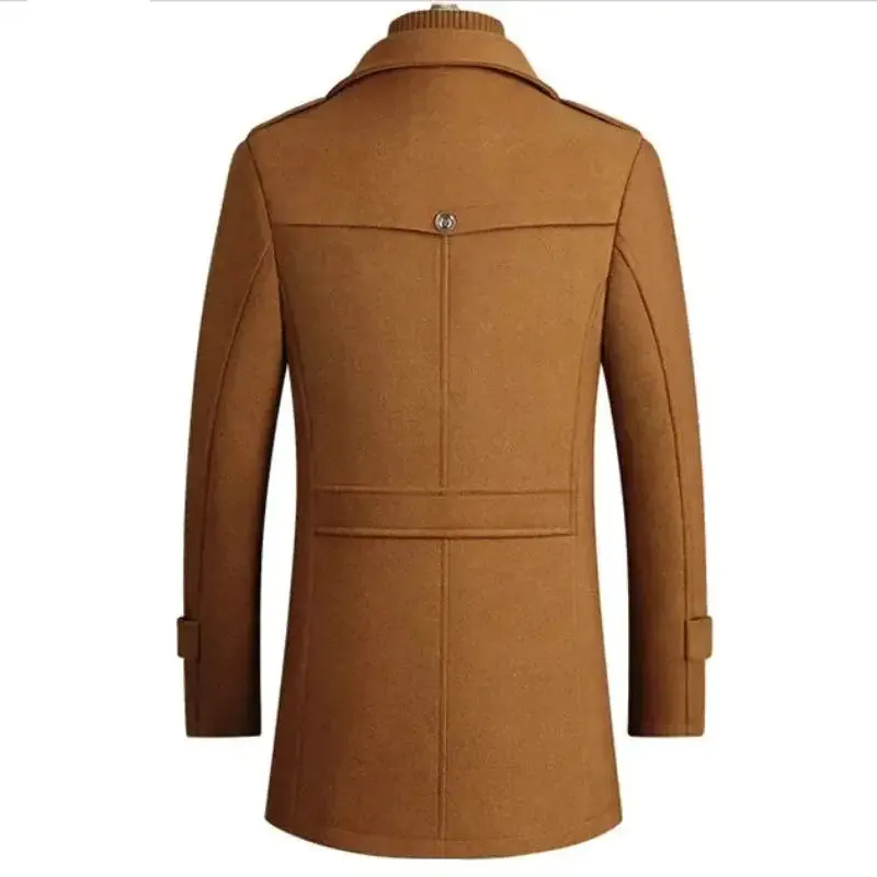 Wool Trench Coat with Removable Quilted Vest